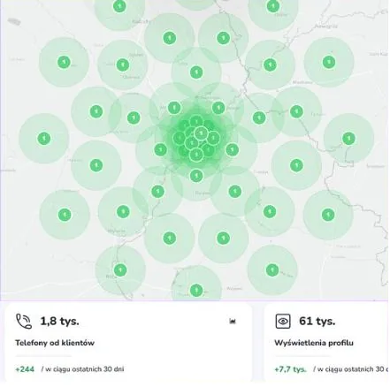 Wyniki lokalnego pozycjonowania po optymalizacji - TOP 3 Map Pack Google